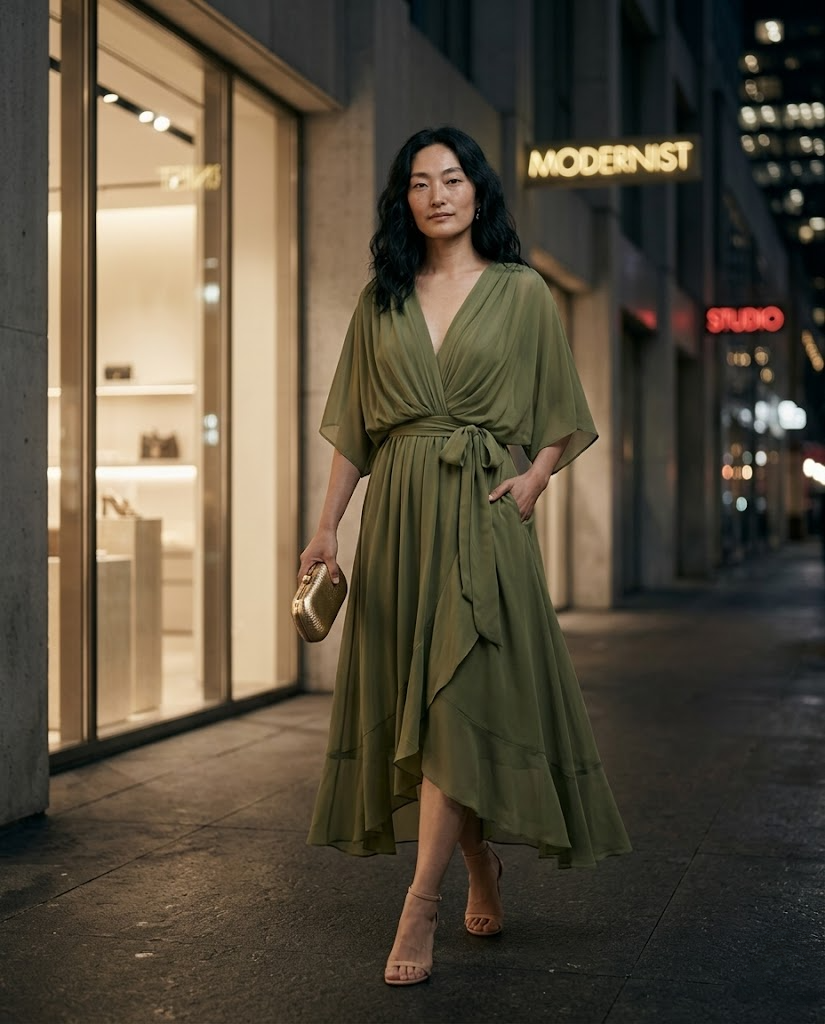 Marina™ | Vestido Chiffon Escote V