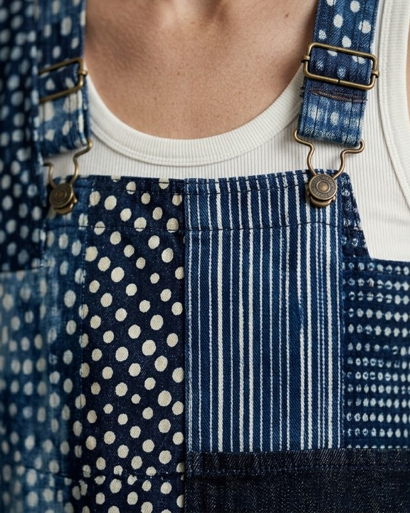 Peto cómodo - Patchwork Índigo