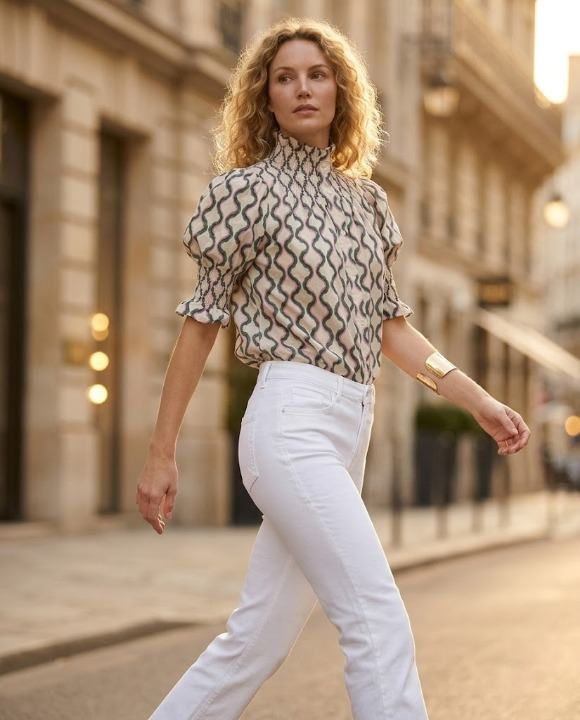 Selena™ | Blusa Verde y Rosa