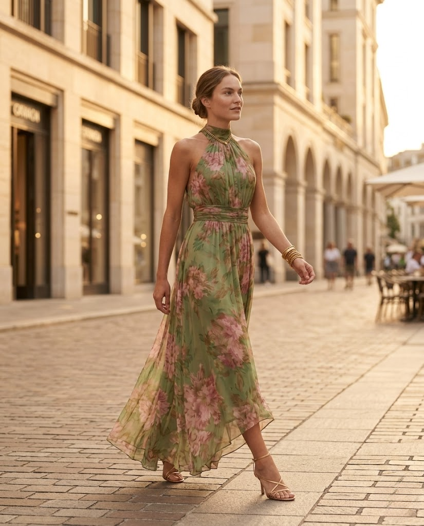 Olivia™ | Vestido Halter Ligero