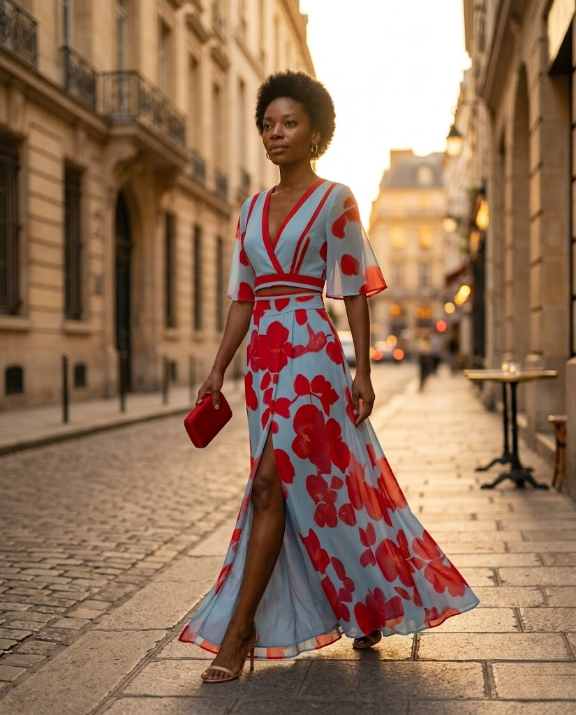 Noe™ | Vestido Floral Escote V
