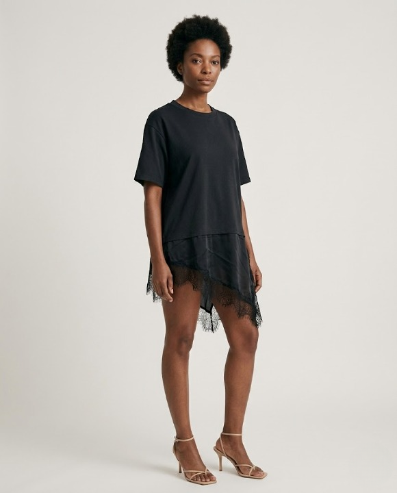 Nella™ | Vestido Camiseta Lace