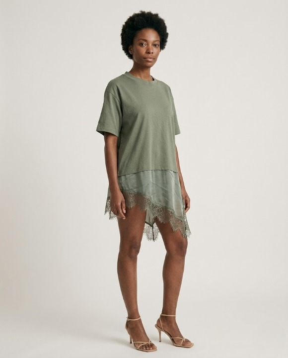Nella™ | Vestido Camiseta Lace
