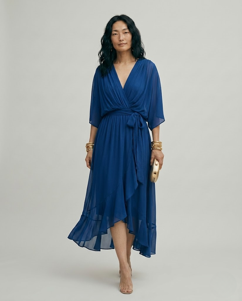 Marina™ | Vestido Chiffon Escote V