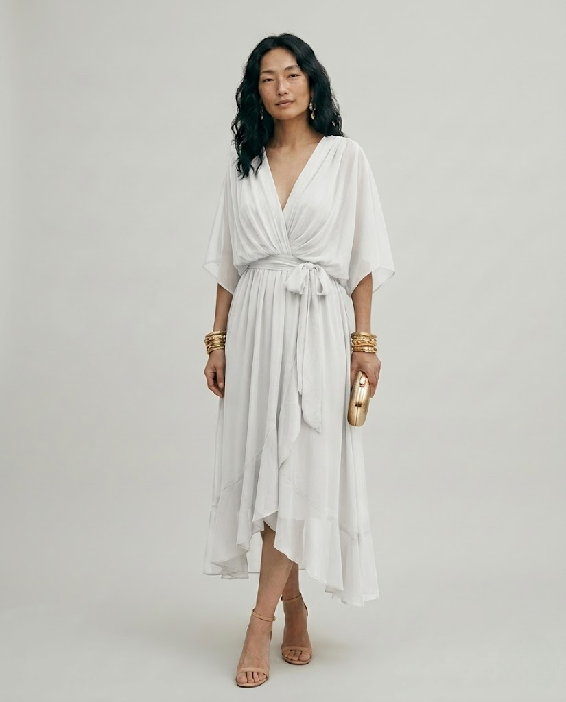Marina™ | Vestido Chiffon Escote V