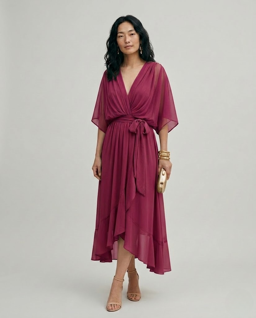 Marina™ | Vestido Chiffon Escote V
