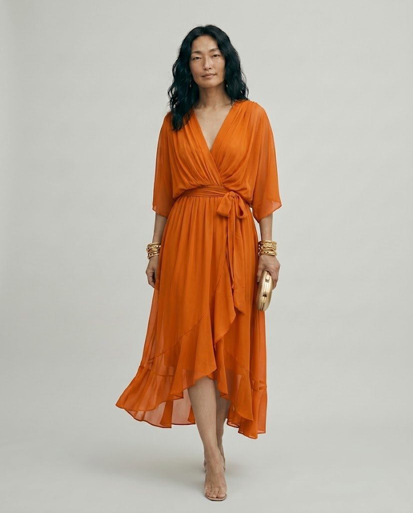 Marina™ | Vestido Chiffon Escote V
