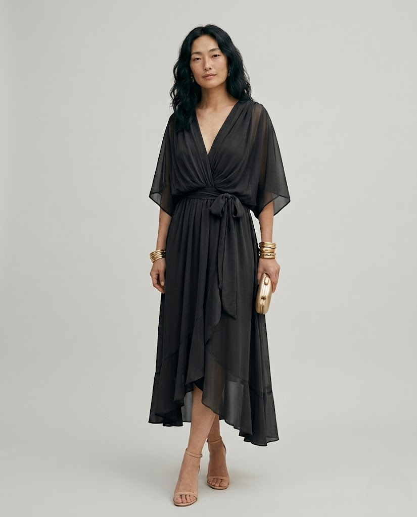Marina™ | Vestido Chiffon Escote V