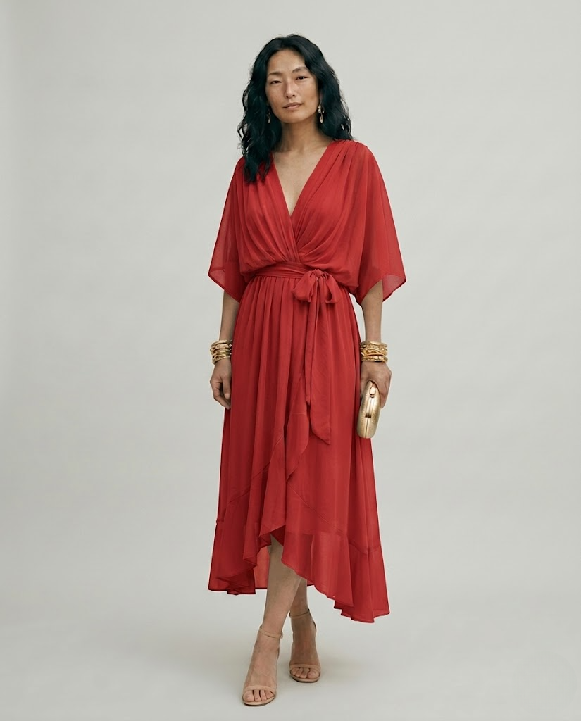 Marina™ | Vestido Chiffon Escote V