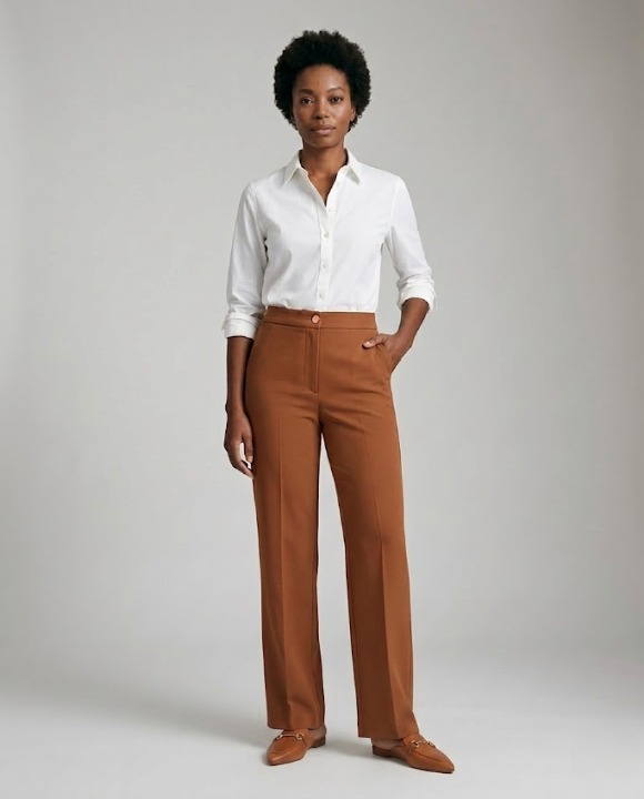 Pantalón Recto Nocciola