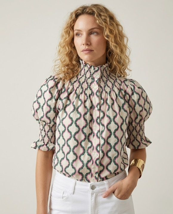 Selena™ | Blusa Verde y Rosa