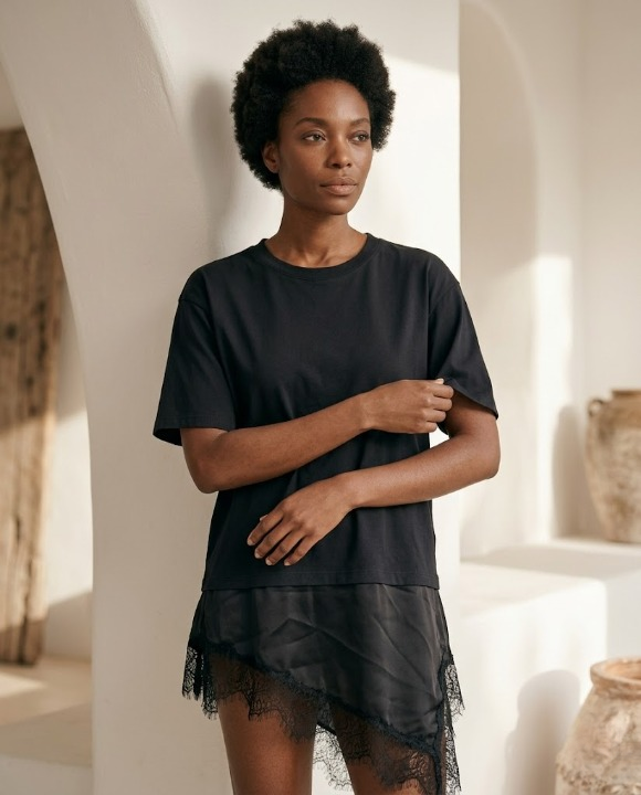Nella™ | Vestido Camiseta Lace