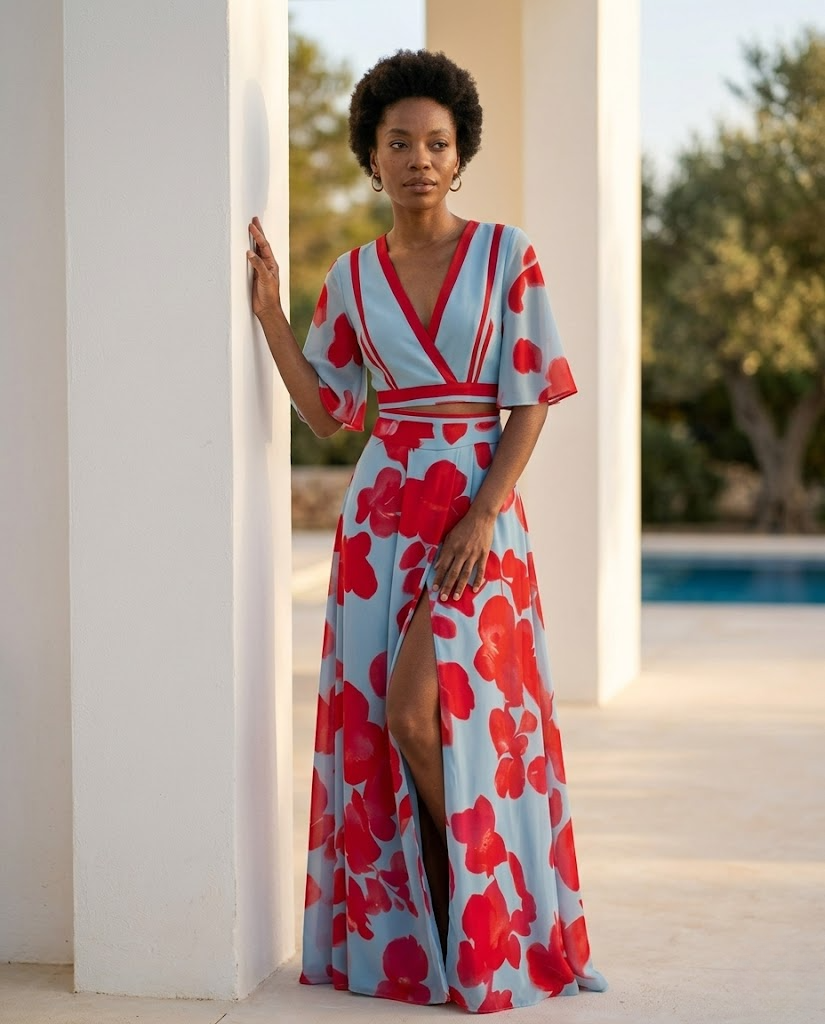 Noe™ | Vestido Floral Escote V