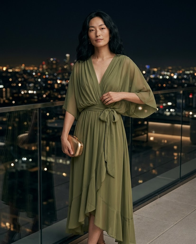 Marina™ | Vestido Chiffon Escote V