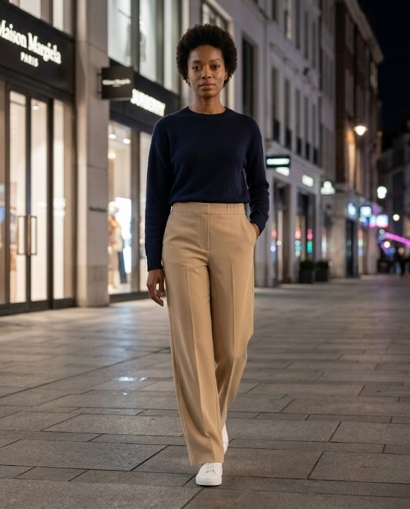 Pantalón Recto Vainilla