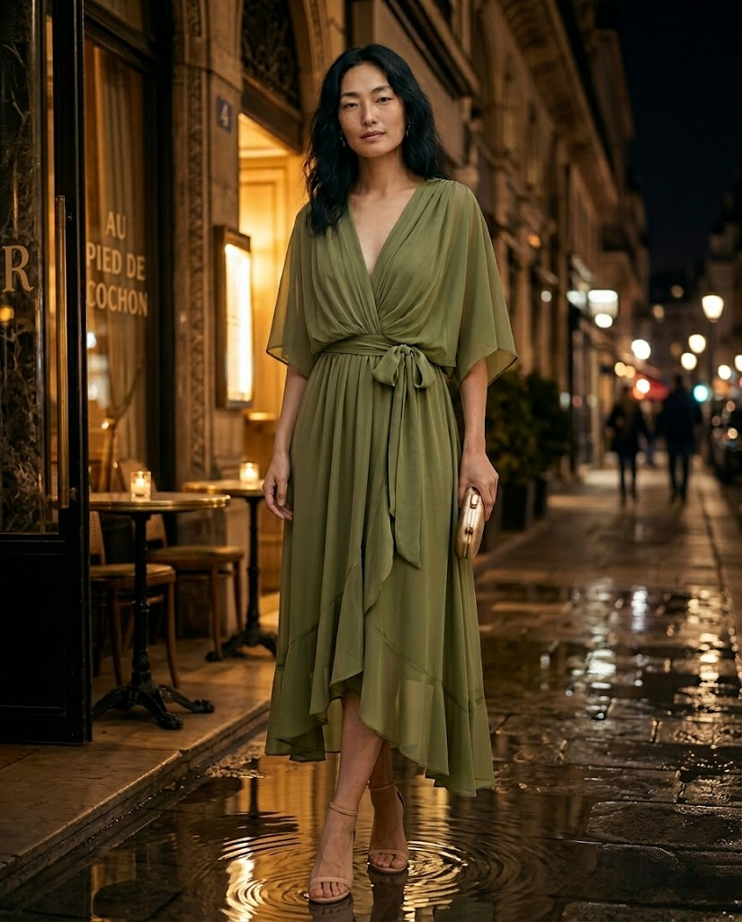 Marina™ | Vestido Chiffon Escote V